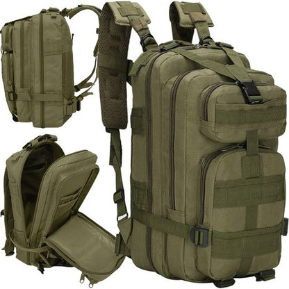 Taktinen XL-reppu – unisex, vedenpitävä, vihreä, 38 l