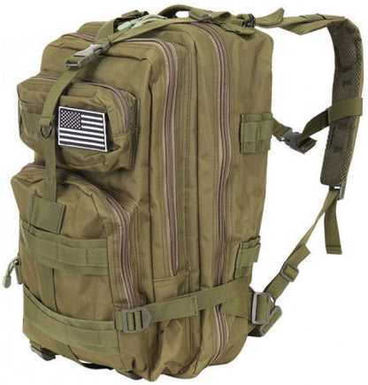 Taktinen XL-reppu – unisex, vedenpitävä, vihreä, 38 l