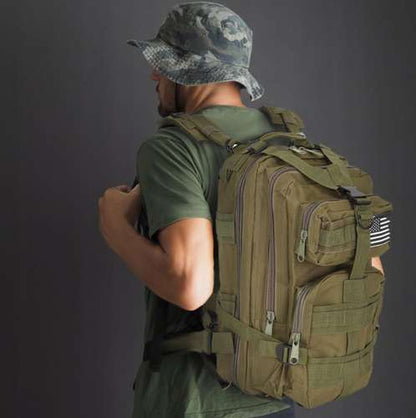 Taktinen XL-reppu – unisex, vedenpitävä, vihreä, 38 l