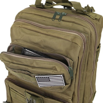 Taktinen XL-reppu – unisex, vedenpitävä, vihreä, 38 l