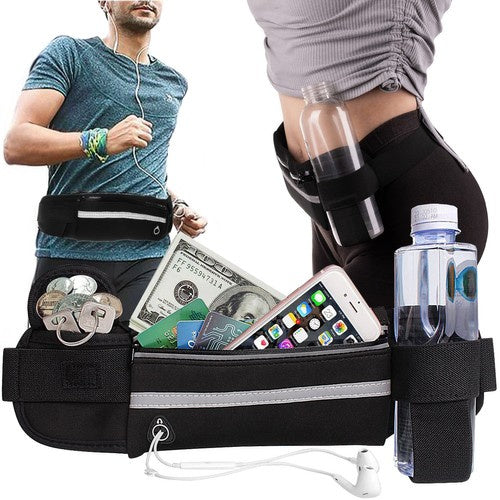 Running Belt Heuptas Sport Hardlopen, Wandelen & Fietsen Reflecterend Zwart Kopen Online