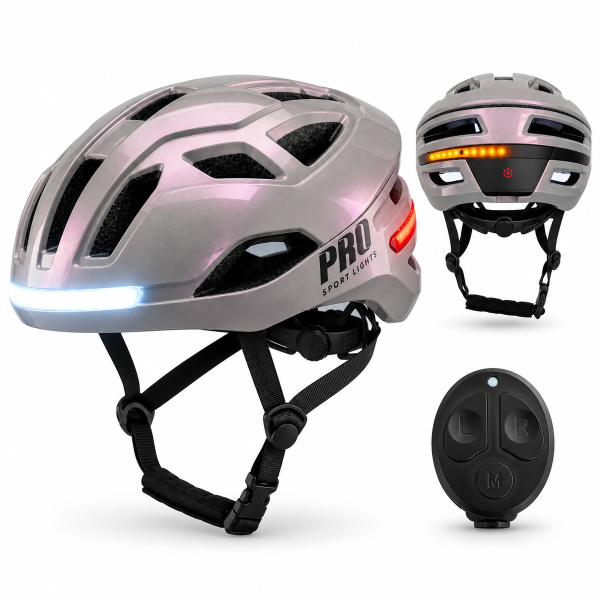 Signal Fietshelm Dames Heren Smart Helm met Verlichting en Richtingaanwijzers Fiets E-Step Kopen Online