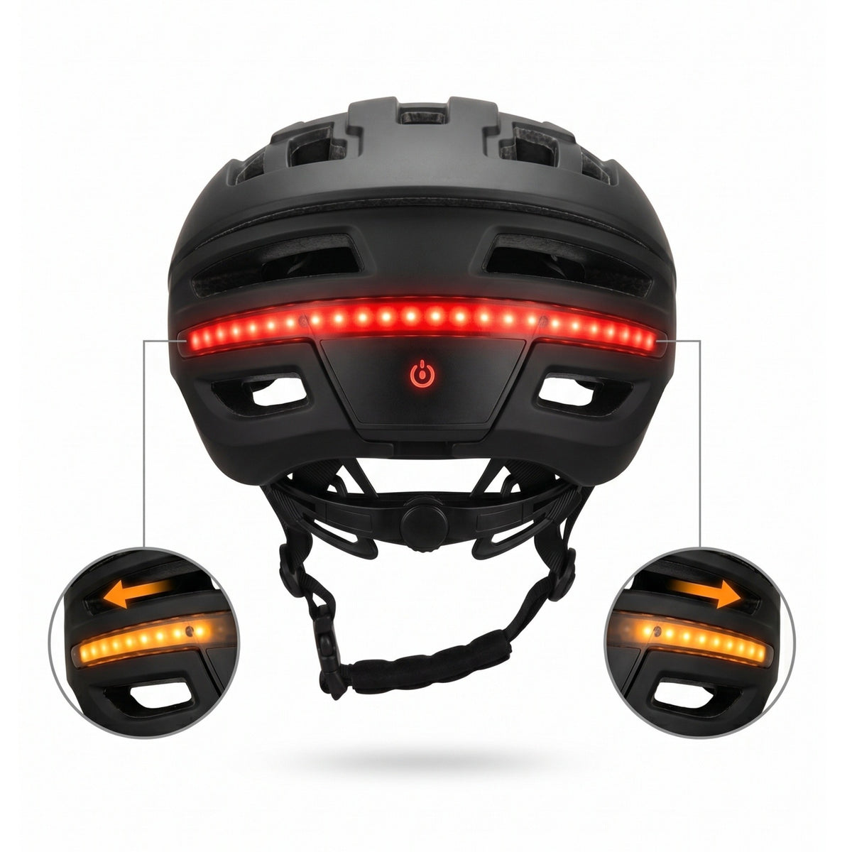 Signal Fietshelm Dames Heren Smart Helm met Verlichting en Richtingaanwijzers Fiets E-Step Kopen Online