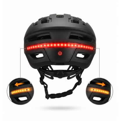 Signal Fietshelm Dames Heren Smart Helm met Verlichting en Richtingaanwijzers Fiets E-Step Kopen Online