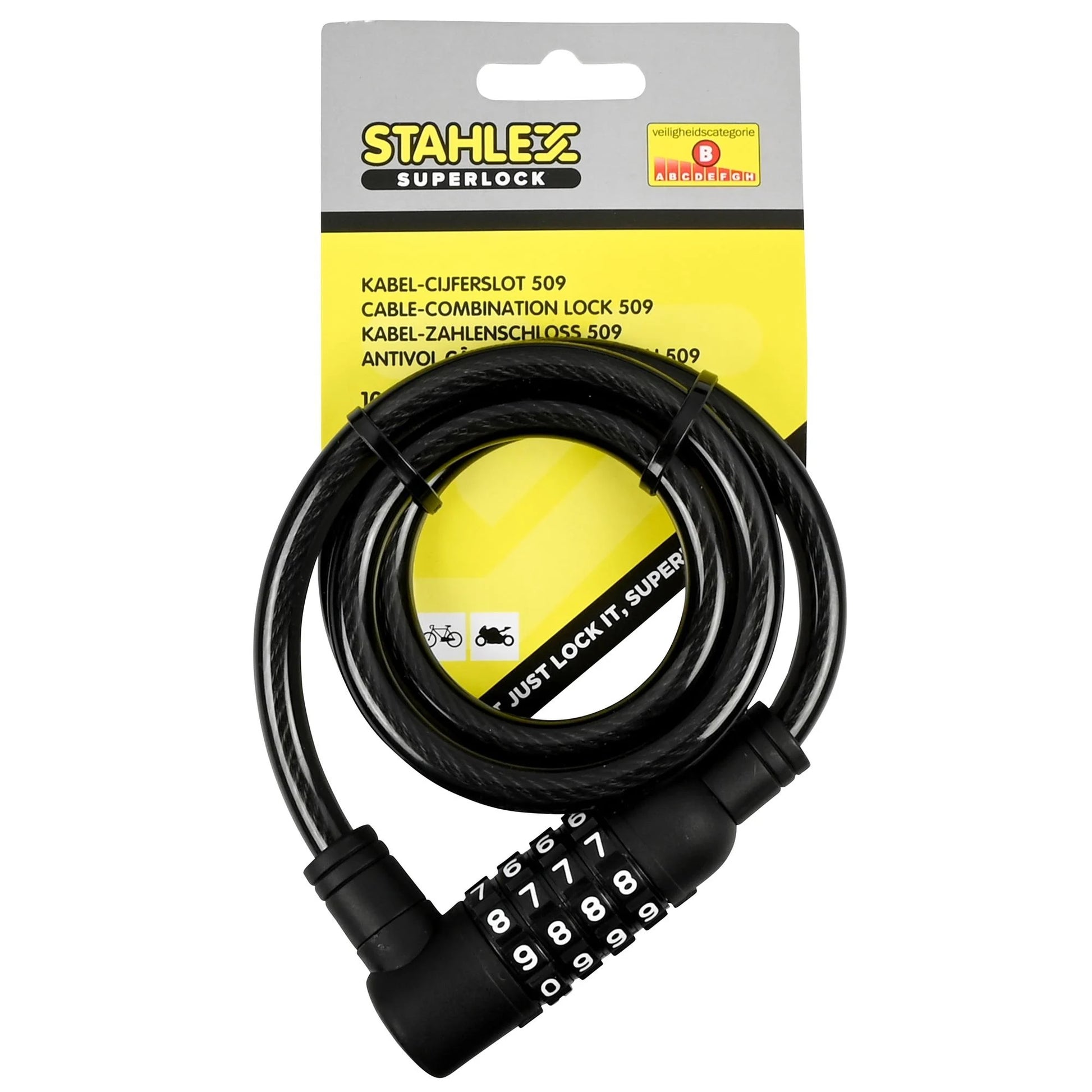 Stahlex Kabel cijferslot Fiets 509 10 x 1000 mm