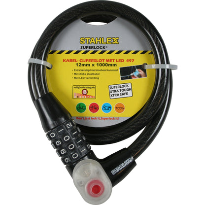 Stahlex 497 LED-numerovaijerilukko 12 × 1000 mm