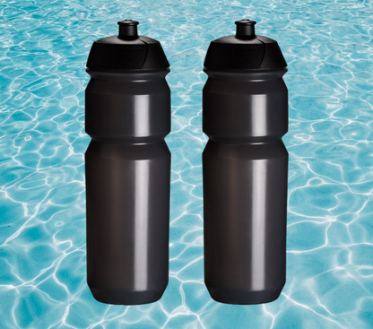 2 Pro Sport Lights -juomapulloa 750 ml – läpinäkyvä musta