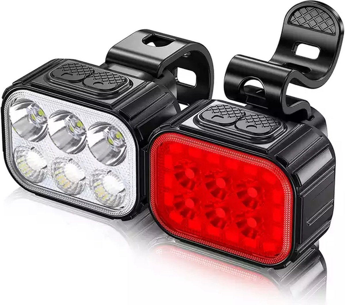 Apkezel Led-fietsverlichtingsset, StVZO-goedgekeurd, fietsverlichting voor en achterlicht, fietsverlichtingsset, 600 mAh, USB-oplaadbaar, IPX5 waterdicht, set Apkezel Led-fietsverlichtingsset, StVZO-goedgekeurd, fietsverlichting voor en achterlicht, fietsverlichtingsset, 600 mAh, USB-oplaadbaar, IPX5 waterdicht, set