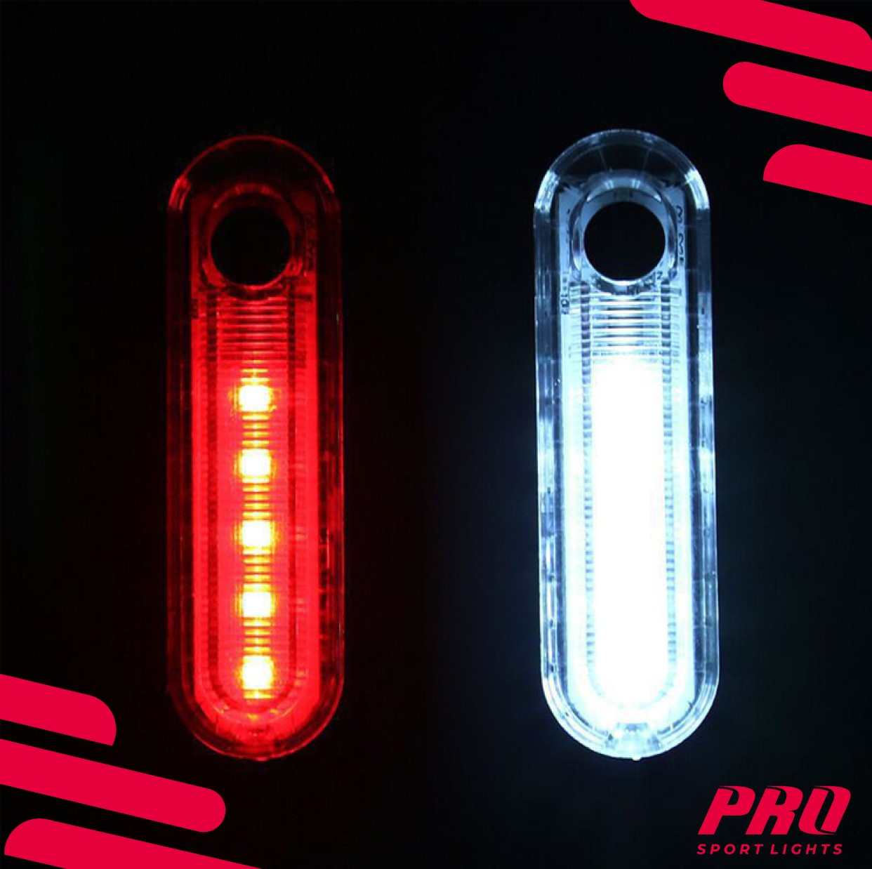 Pro Sport Lights Feu avant blanc 50 lumens Éclairage de vélo LED Éclairage de vélo