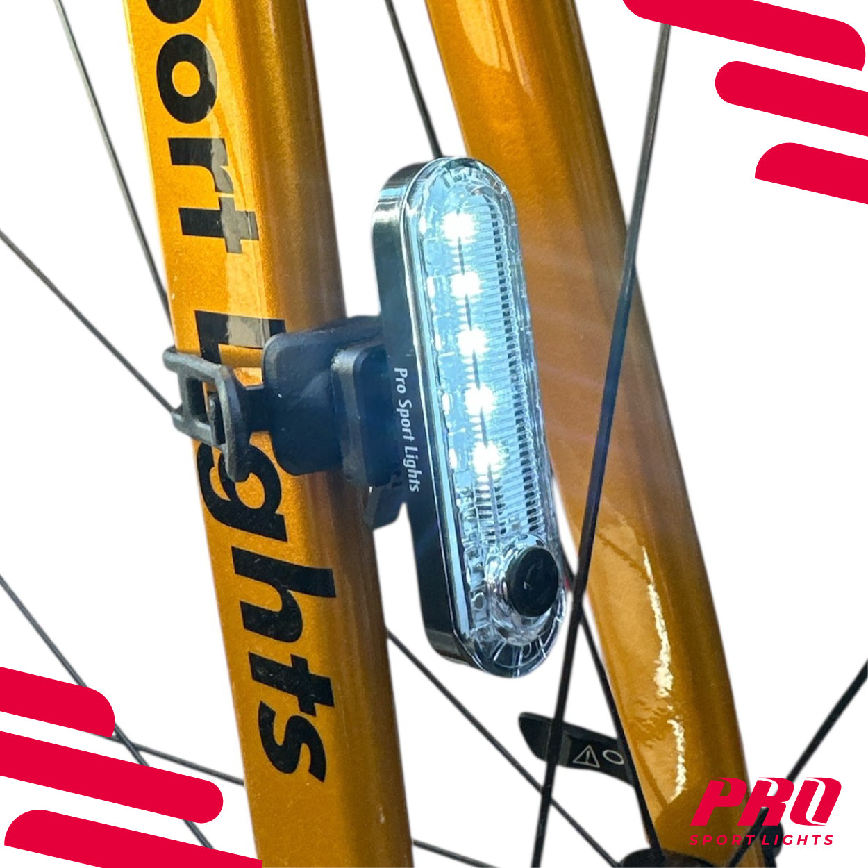 Pro Sport Lights Feu avant blanc 50 lumens Éclairage de vélo LED Éclairage de vélo