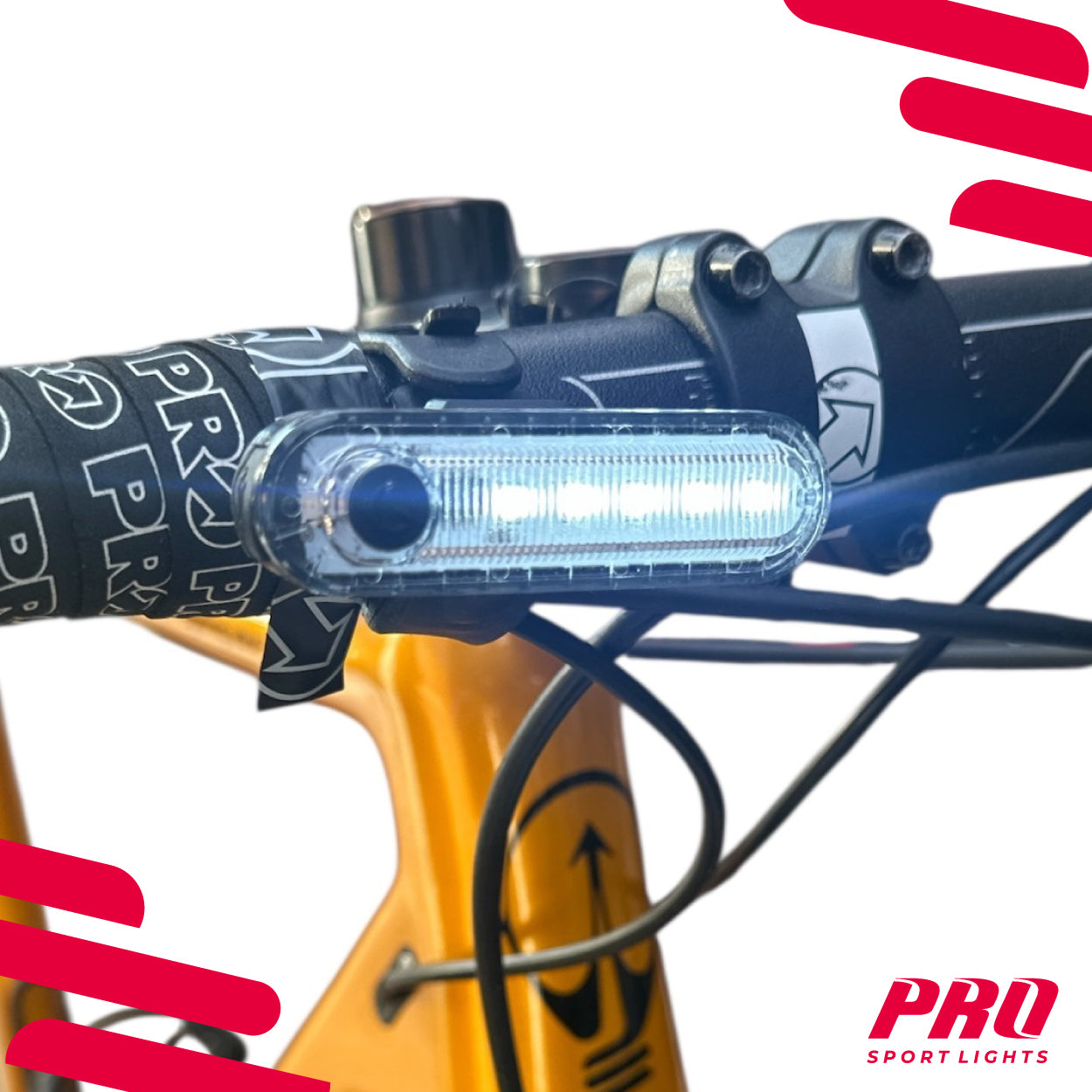 Pro Sport Lights Feu avant blanc 50 lumens Éclairage de vélo LED Éclairage de vélo