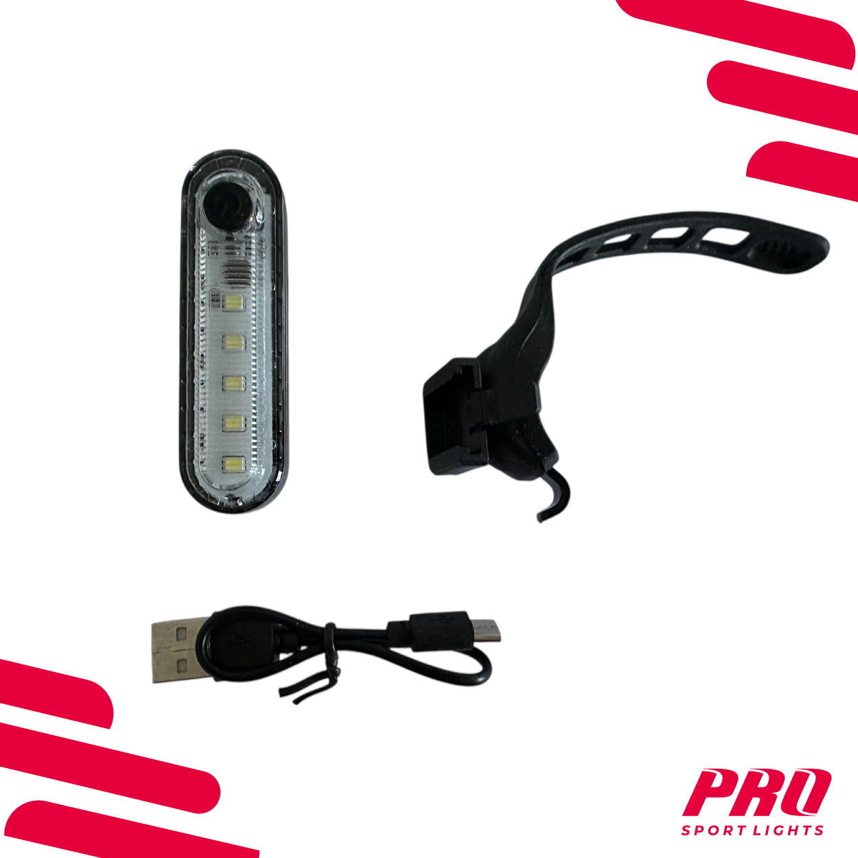 Pro Sport Lights Feu avant blanc 50 lumens Éclairage de vélo LED Éclairage de vélo