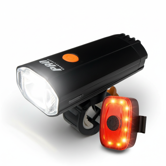 Fietsverlichting Set 1200 en 120 Lumen LED Fietslamp USB Oplaadbaar Koplamp Achterlicht Kopen Online