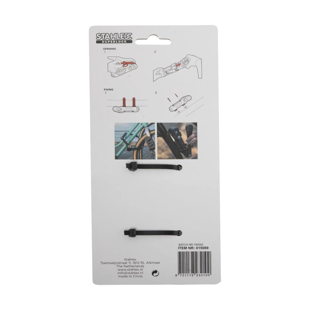 Antivol de vélo pliable noir Lockrider 85 cm avec support