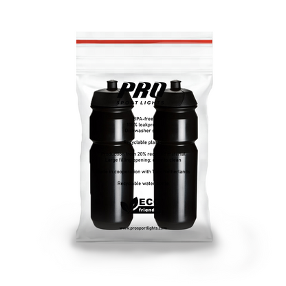 2 Pro Sport Lights -juomapulloa 750 ml – musta