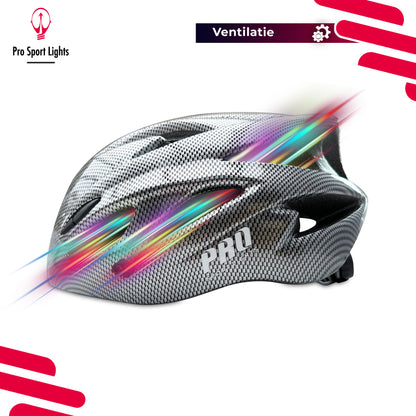 Pro Sport Lights pyöräilykypärä – Carbon, Medium/Large