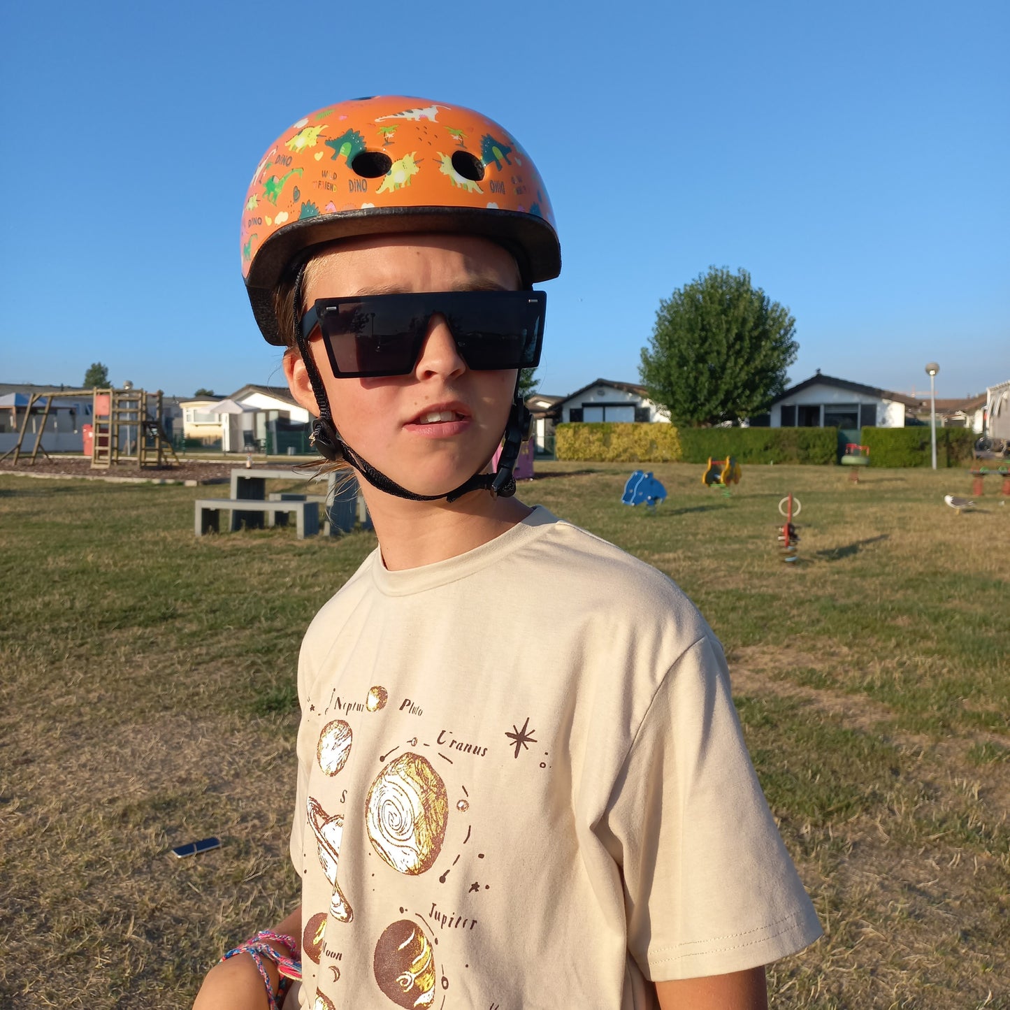 Casque de vélo enfant - Taille 48/55 cm - Orange