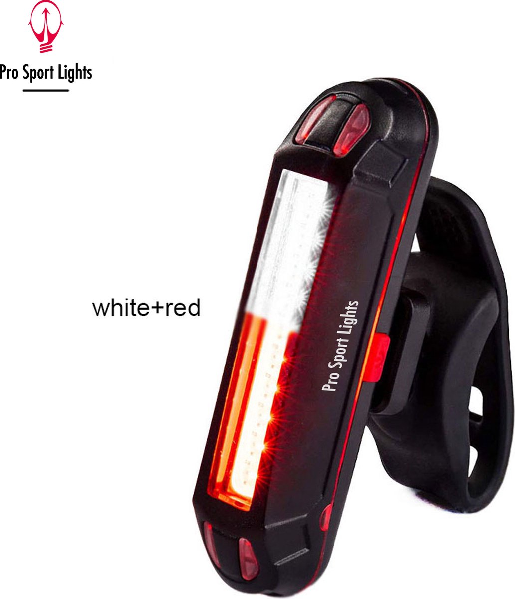 2 in 1 - Rood en Wit fietsverlichting LED Fietslamp