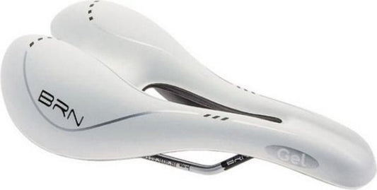 Gel Fietszadel Soft Touch BRN - Wit - heren