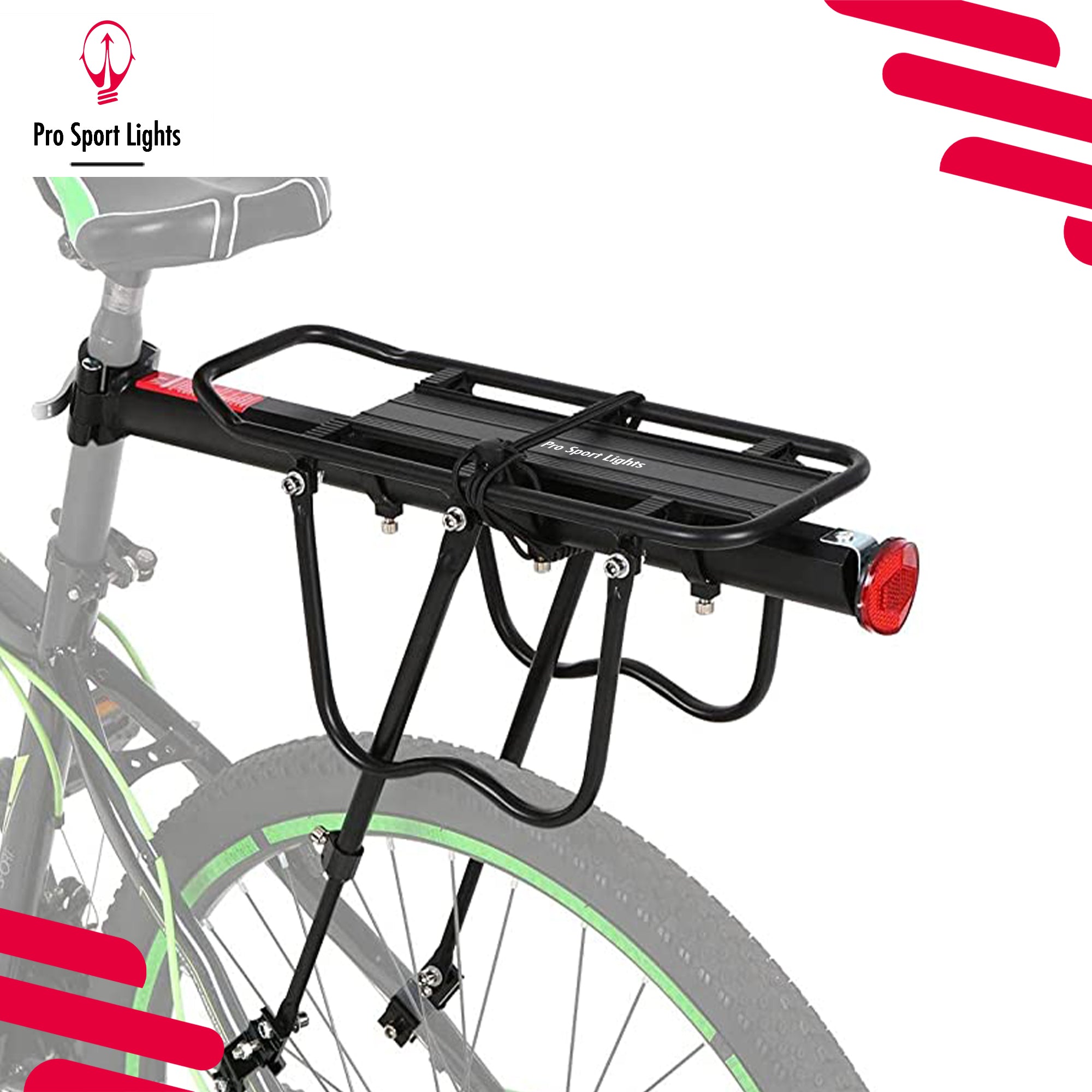 Pro Sport Lights Luggage Carrier Mountain Bike Extender Up to 50kg