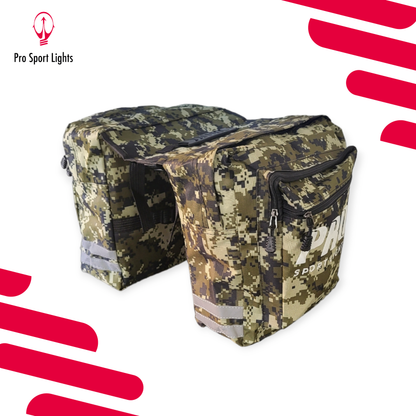 Pro Sport Lights Performance kaksiosainen pyörälaukku – vihreä Camo