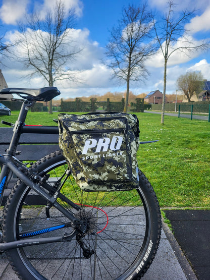 Pro Sport Lights Performance kaksiosainen pyörälaukku – vihreä Camo