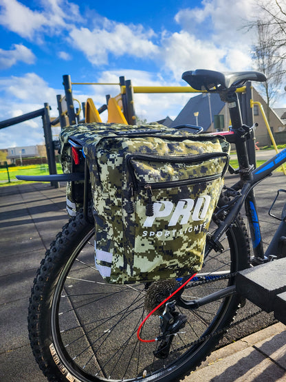 Pro Sport Lights Performance kaksiosainen pyörälaukku – vihreä Camo