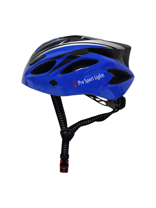 Fietshelm Pro Sport Lights Dames/Heren Zwart/Blauw  - Medium/Large