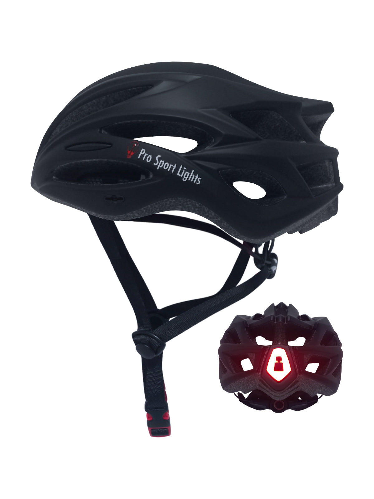 Bicycle Helmet Men/Women with Taillight - Black