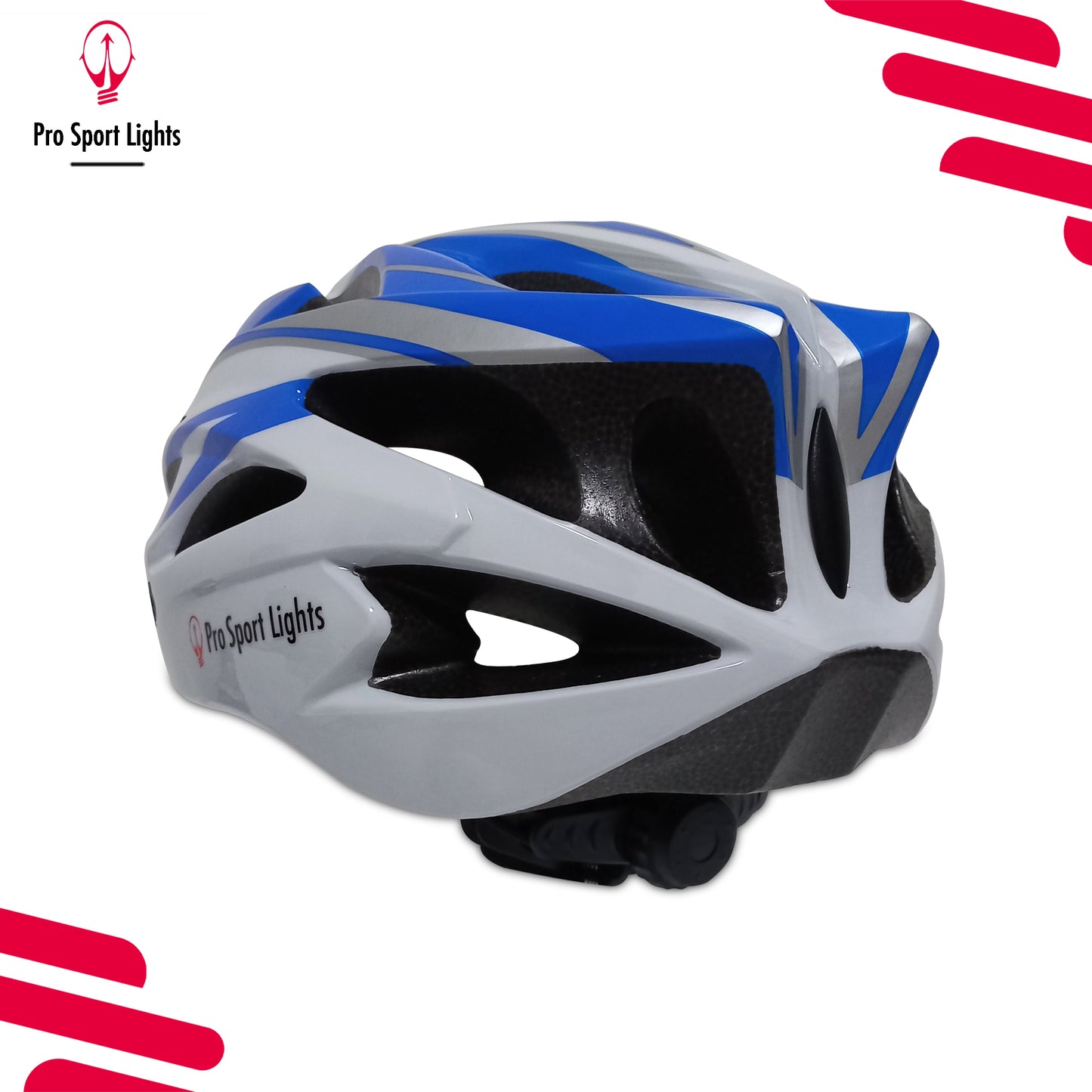 Cycling helmet Pro Sport Lights Women/Men White/Blue - Medium/Large