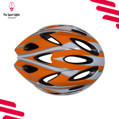 Pro Sport Lights pyöräilykypärä – valkoinen/oranssi, Medium/Large
