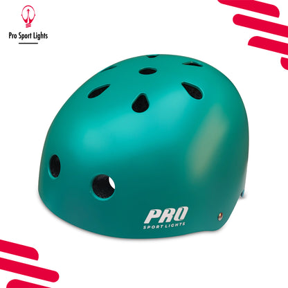 Pro Sport Lights lasten Skate-pyöräilykypärä – vihreä