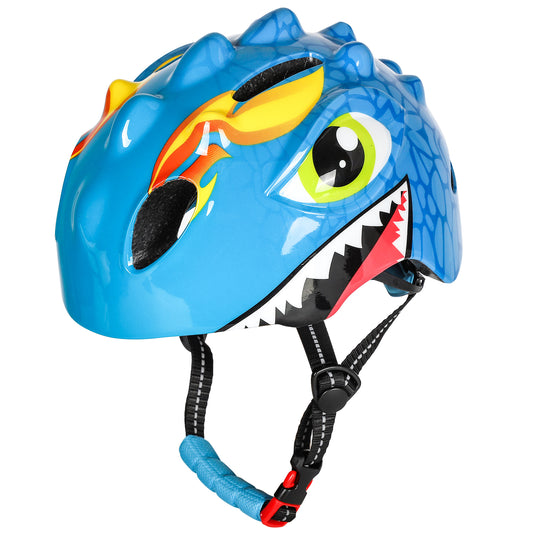 Fietshelm Kinderen jongens Blauw - Kinderhelm Dino XS 4651cm Kopen Online