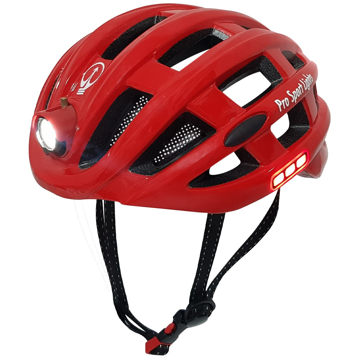 Casque De Vélo Adulte Léger Avec Feu Arrière - Réglable, Respirant - Rouge - Homme Et Femme