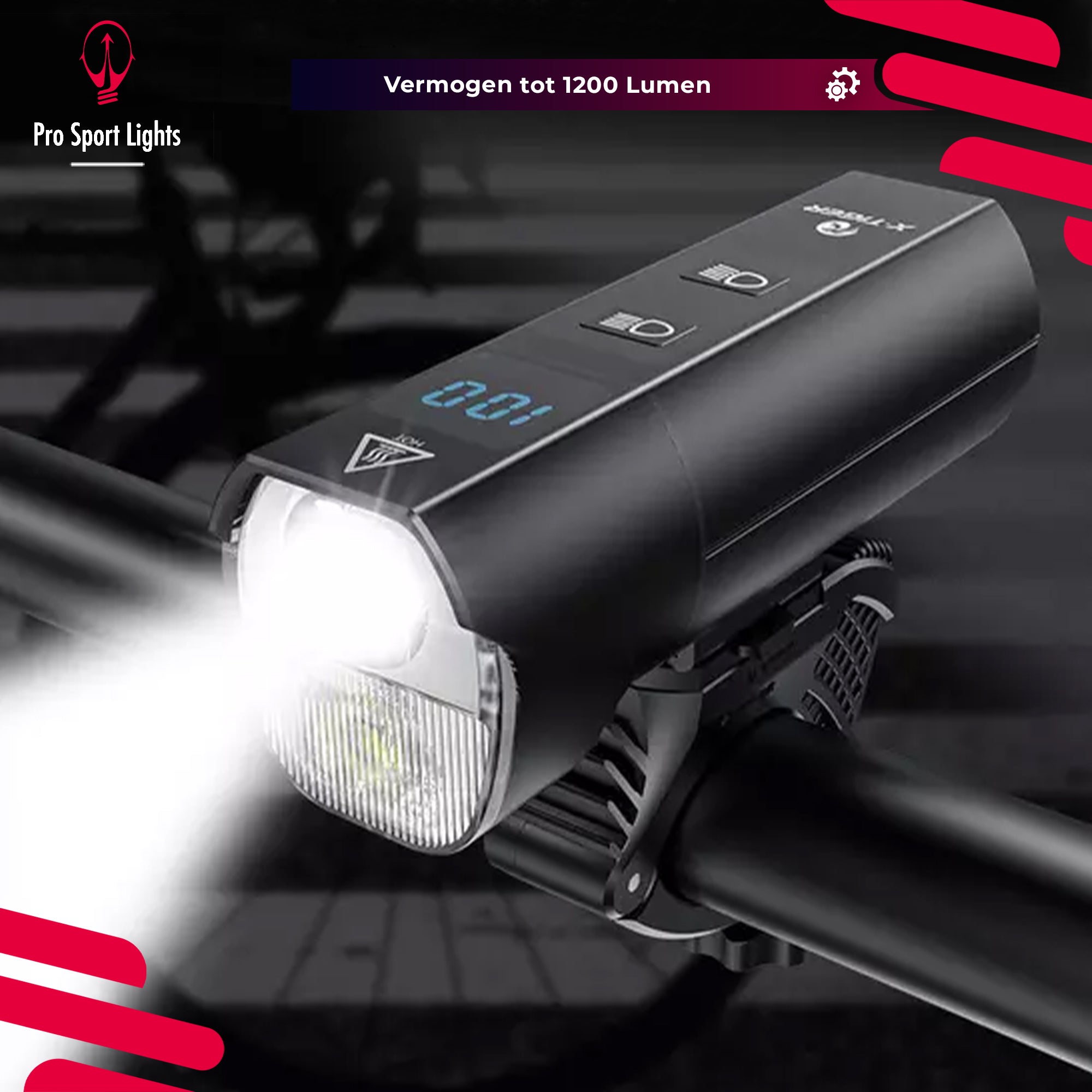 Ensemble d clairage de v lo Pro Sport Lights 1300 et 120 lumens V lo de route VTT