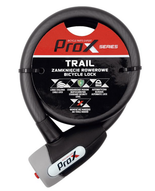 Fietsslot ProX Trail kabelslot - 100 cm - zwart