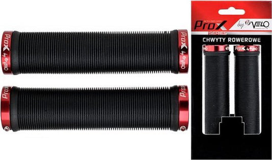 ProX Velo Bicycle Grips - Mountain Bike/MTB - Black red - length: 2 x 135 mm