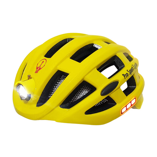 Pro Sport Lights Cycling Helmet - Yellow