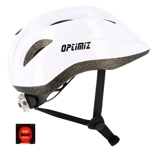 Children's bicycle helmet Optimiz 52-56cm - Glossy White