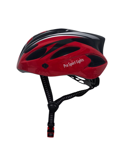 Pro Sport Lights pyöräilykypärä – punainen/musta, Medium/Large