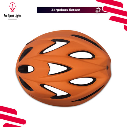Pro Sport Lights pyöräilykypärä – oranssi, Medium/Large