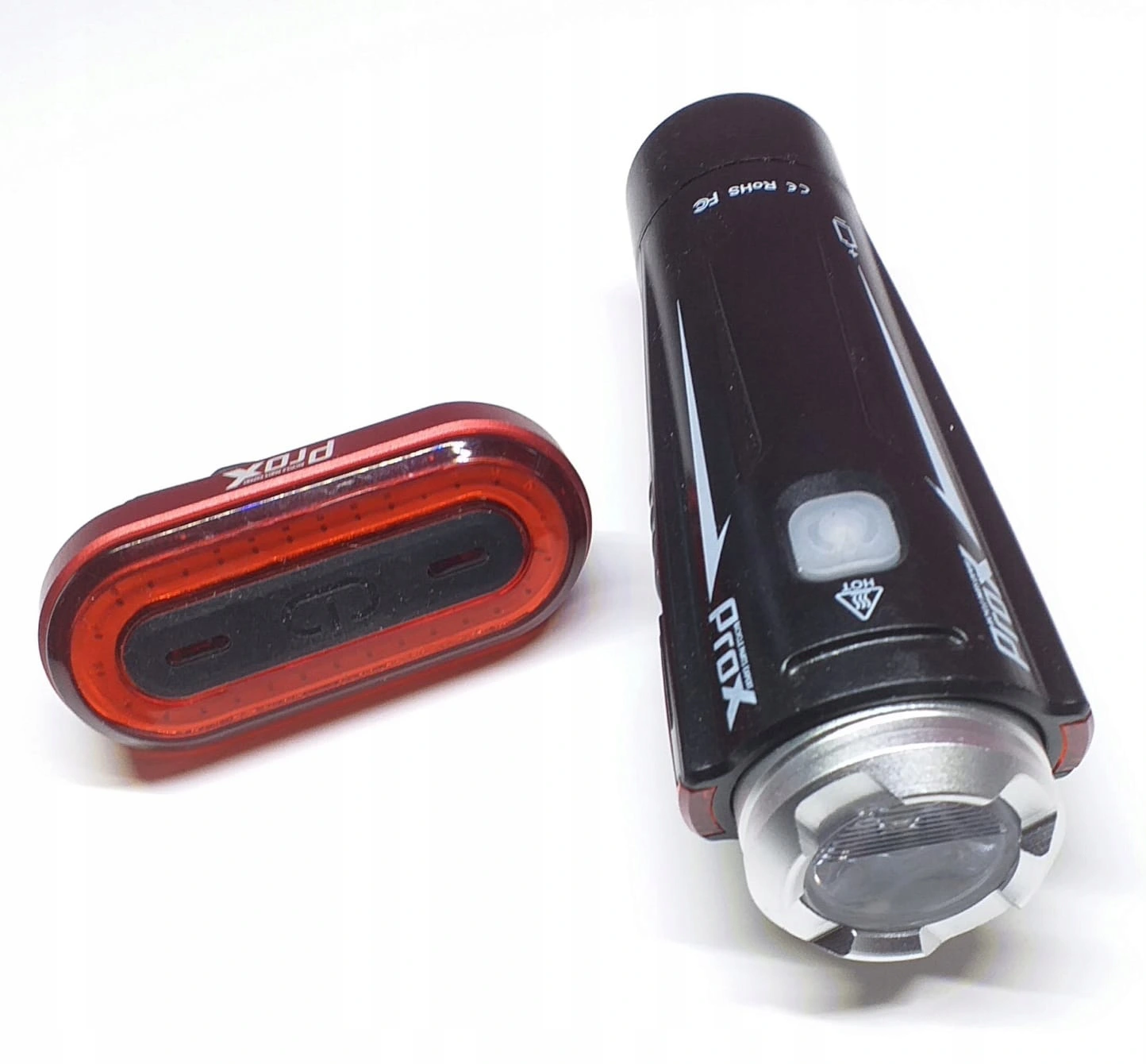 Ensemble d'éclairage de vélo ProX - Rechargeable par USB - 880 lumens et 50 lumens