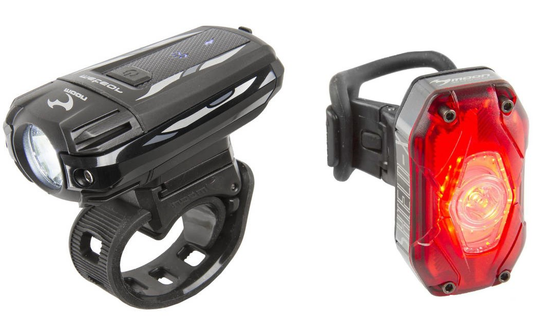 Bicycle lighting set USB Rechargeable LED - Road bike/MTB - 400/300 Lumen