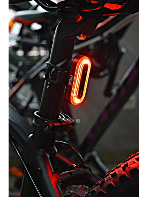 Feu arriere de velo ProX rouge LED rechargeable par USB portee 200 metres