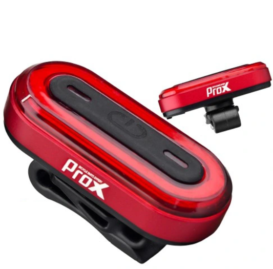 ProX Red Bicycle Rear Light - LED USB Rechargeable - 200 meters range
