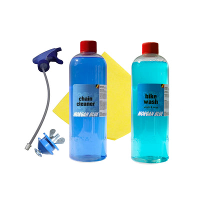 Morgan Blue huoltosarja – Chain Cleaner, Bike Wash ja ketjunpidike